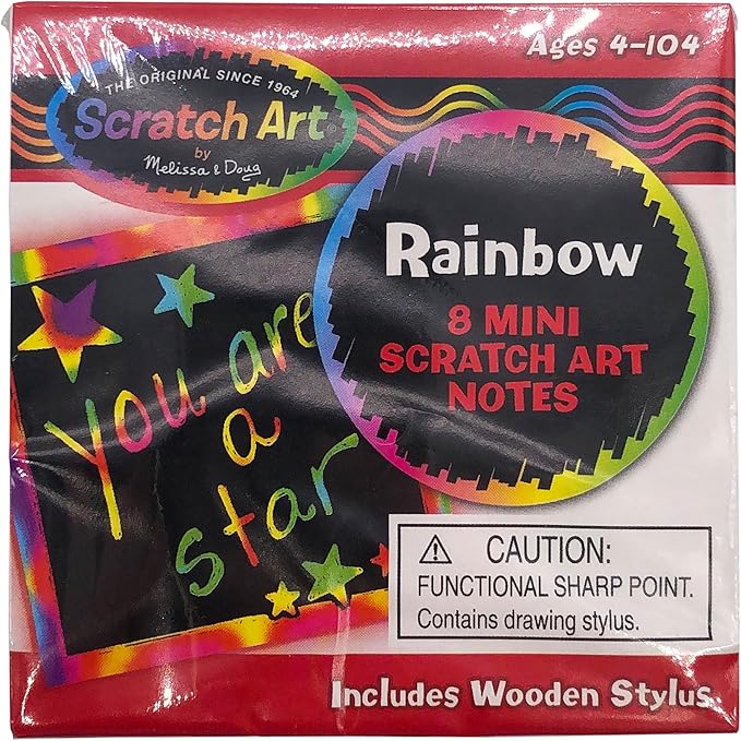 Rainbow Mini Scratch Art Notes - 8ct