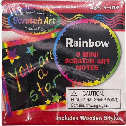 Rainbow Mini Scratch Art Notes - 8ct