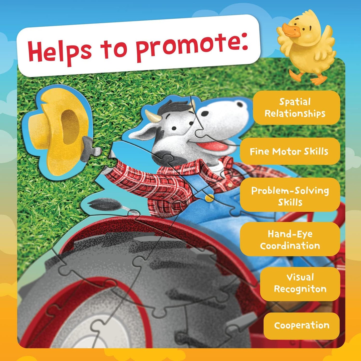 Shiny Tractor Floor Puzzle – Giant Tractor