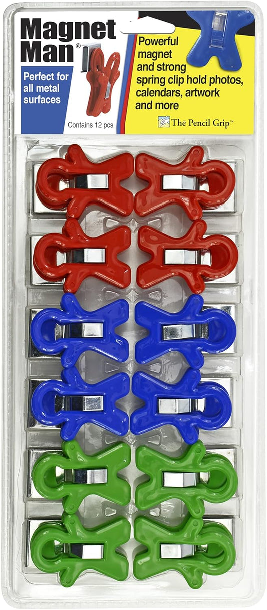 Magnet Man Magnetic Clip Set of 12