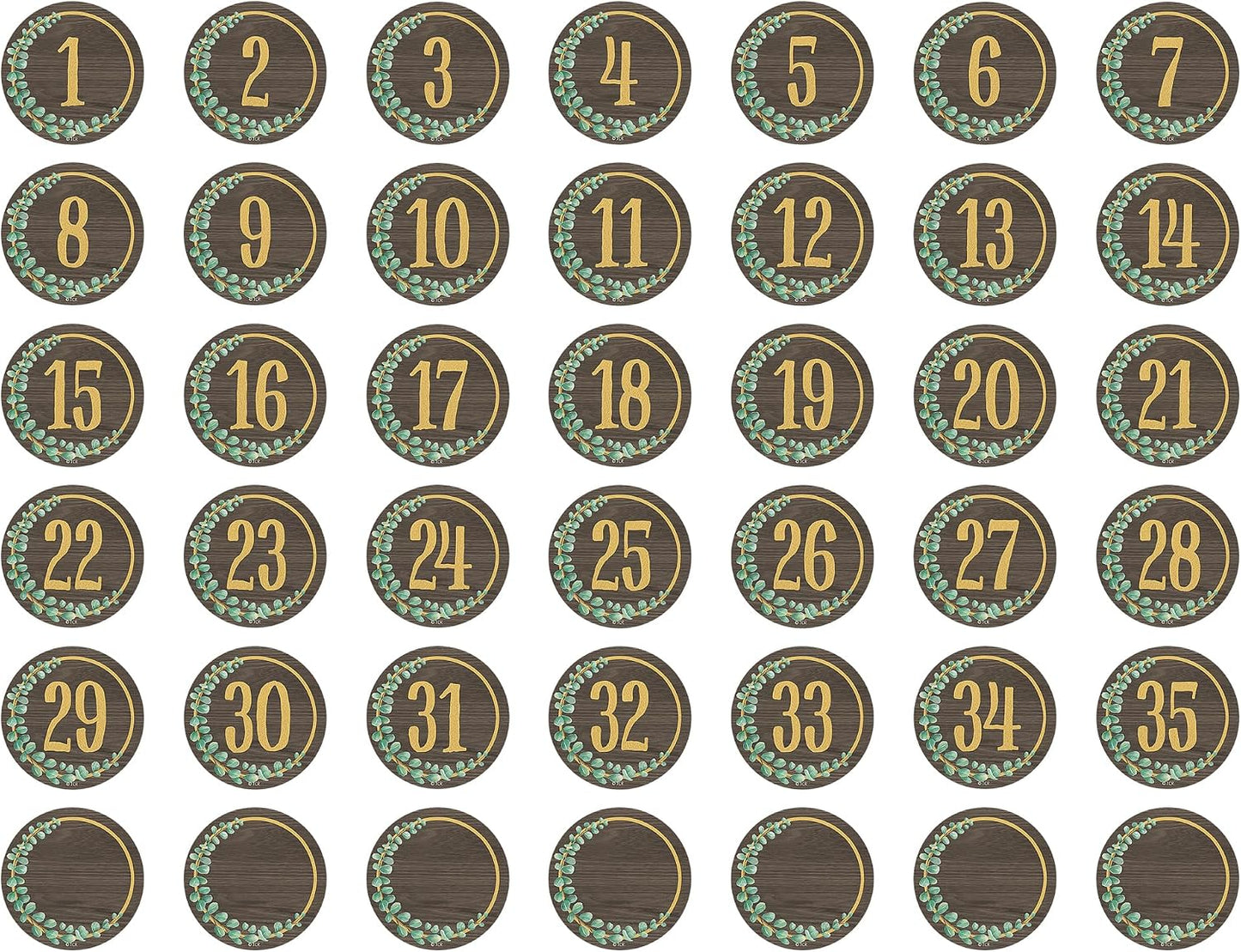 Eucalyptus Numbers Magnetic Accents