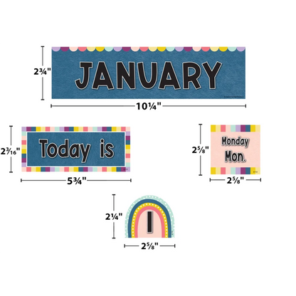 Oh Happy Day Rainbow Calendar Pocket Chart Cards