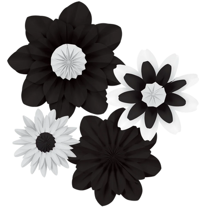 Black and White Paper Flowers