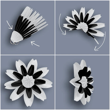 Black and White Paper Flowers