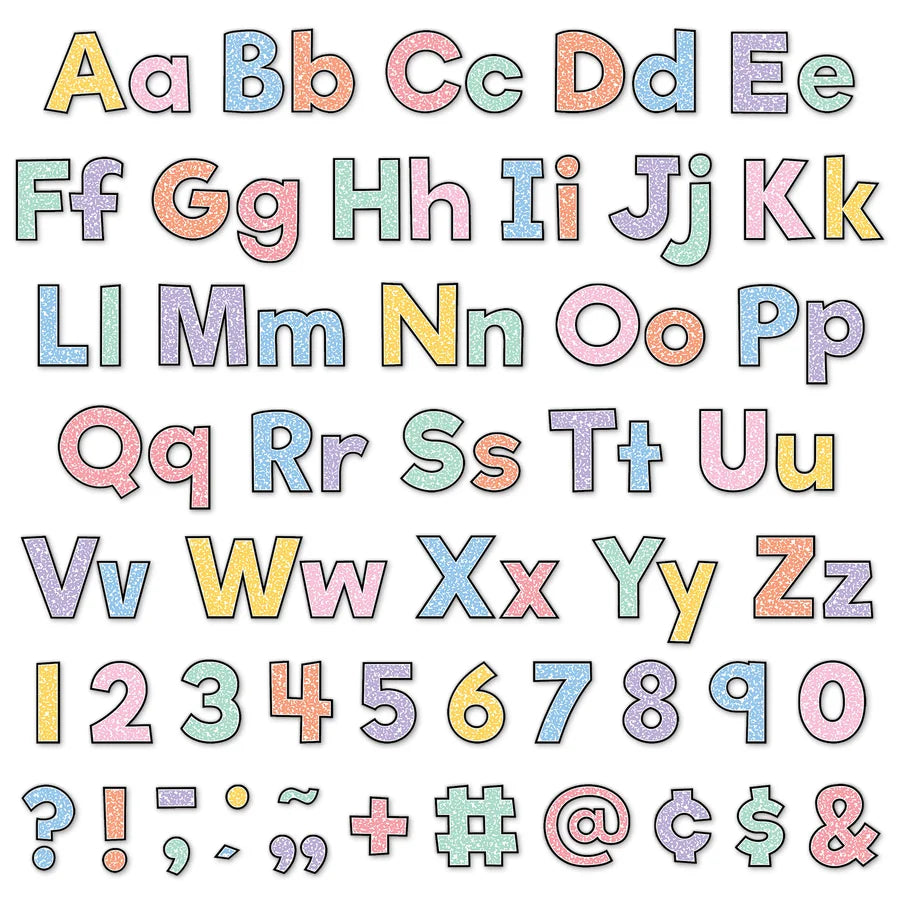 Colorful Composition 4" Everyday Letters