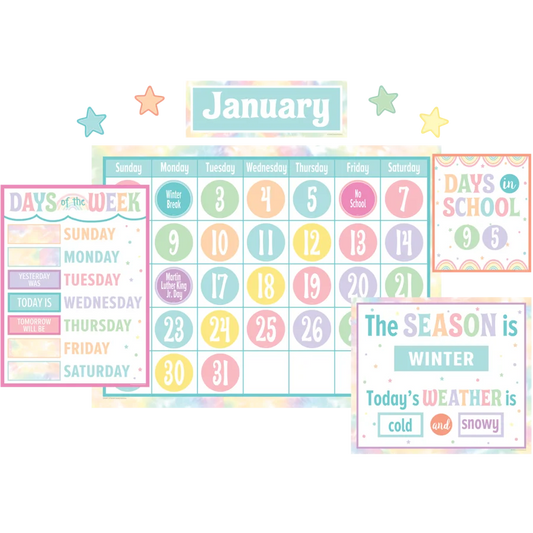 Pastel Pop Calendar Bulletin Board
