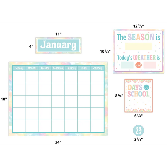 Pastel Pop Calendar Bulletin Board