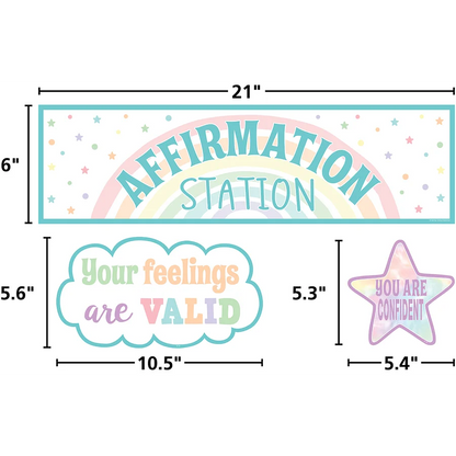 Pastel Pop Positive Affirmations Mini Bulletin Board
