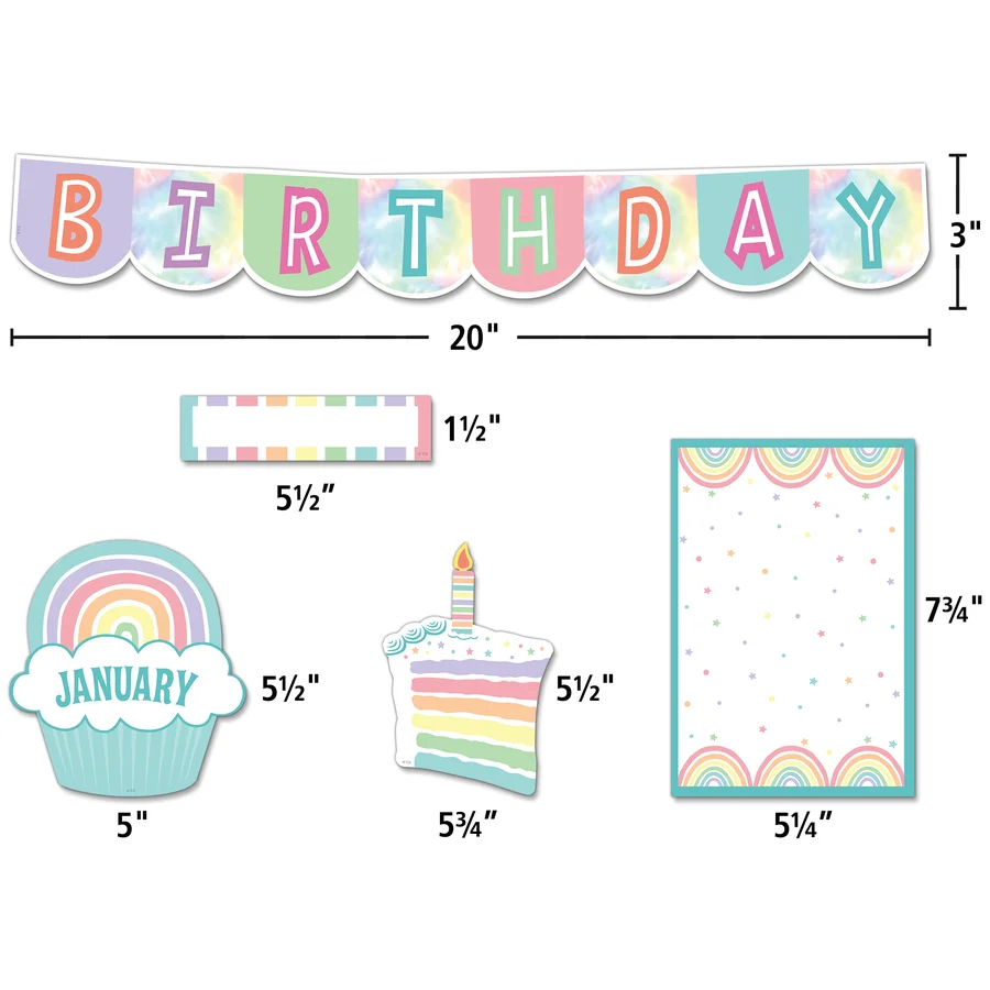 Pastel Pop Happy Birthday Mini Bulletin Board