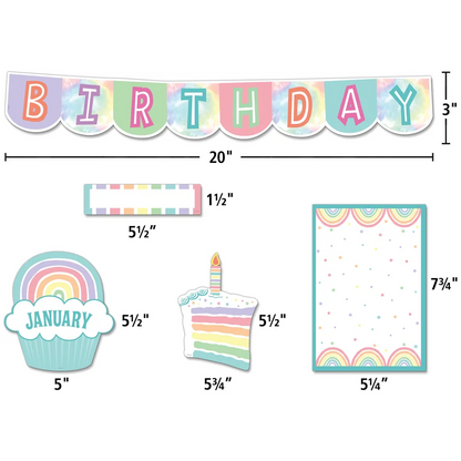 Pastel Pop Happy Birthday Mini Bulletin Board