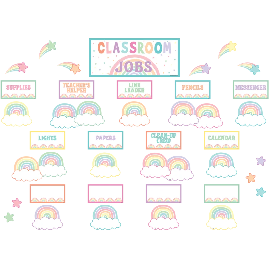 Pastel Pop Classroom Jobs Mini Bulletin Board