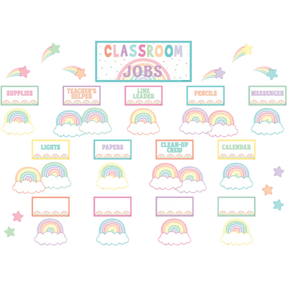 Pastel Pop Classroom Jobs Mini Bulletin Board