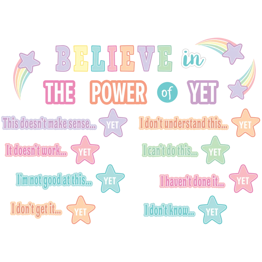Pastel Pop Believe in the Power of Yet Mini Bulletin Board
