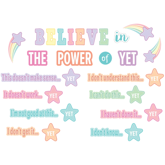 Pastel Pop Believe in the Power of Yet Mini Bulletin Board