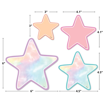 Pastel Pop Stars Accents - Assorted Sizes