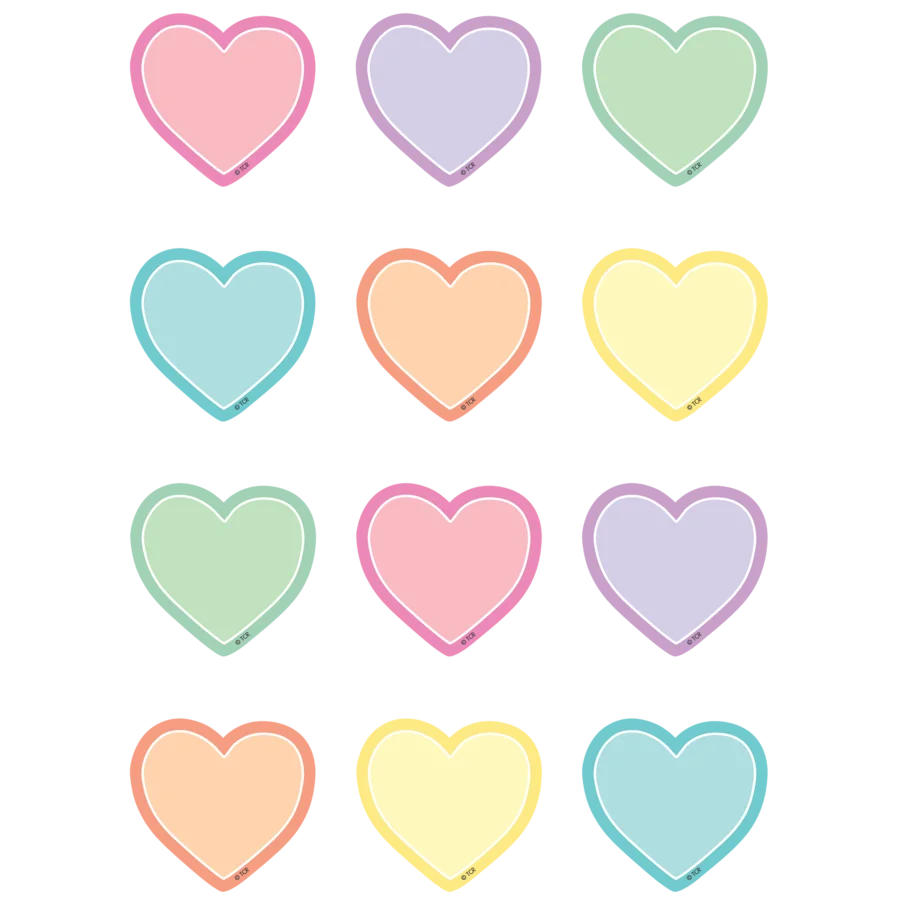 Pastel Pop Hearts Mini Accents