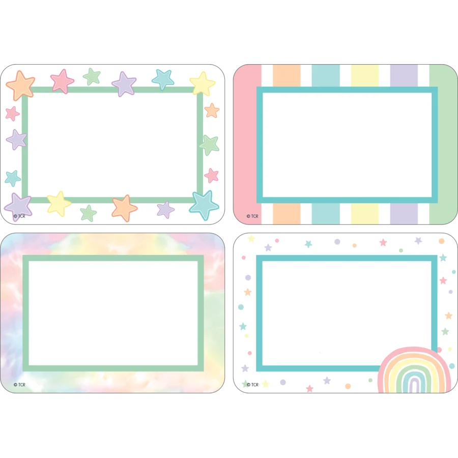Pastel Pop Name Tags