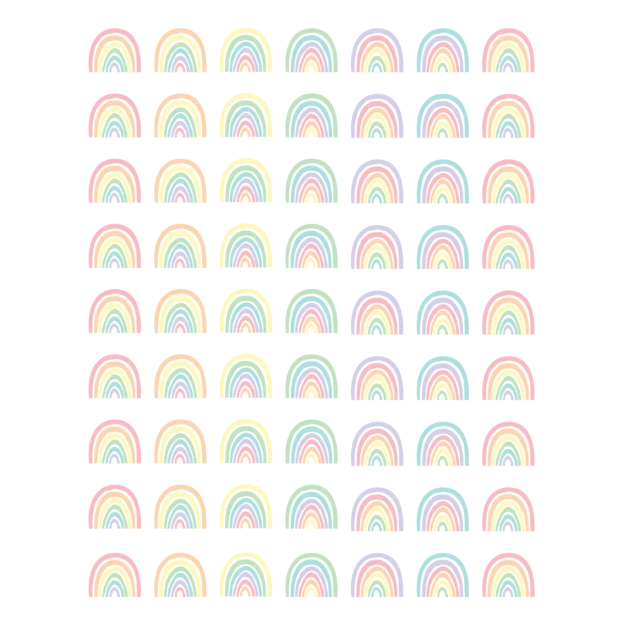 Pastel Pop Rainbows Mini Stickers