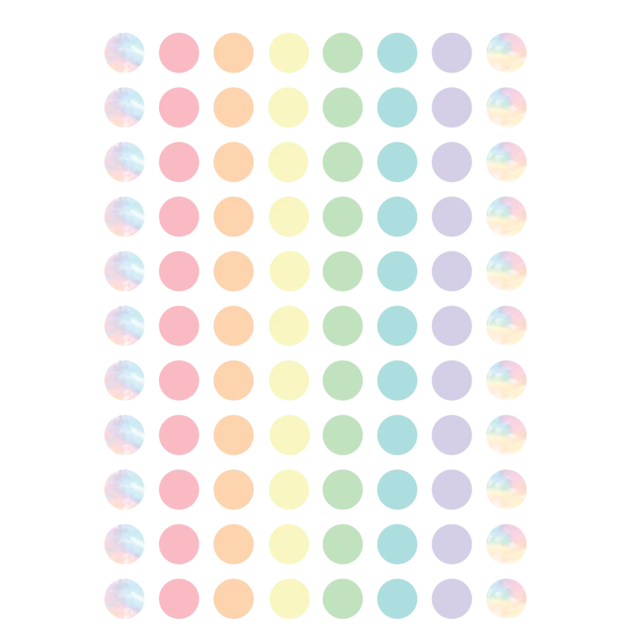 Pastel Pop Circles Mini Stickers