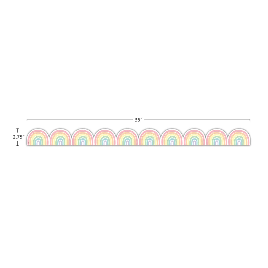 Pastel Pop Rainbows Die-Cut Border