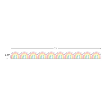 Pastel Pop Rainbows Die-Cut Border