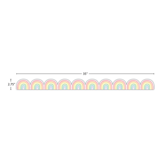 Pastel Pop Rainbows Die-Cut Border