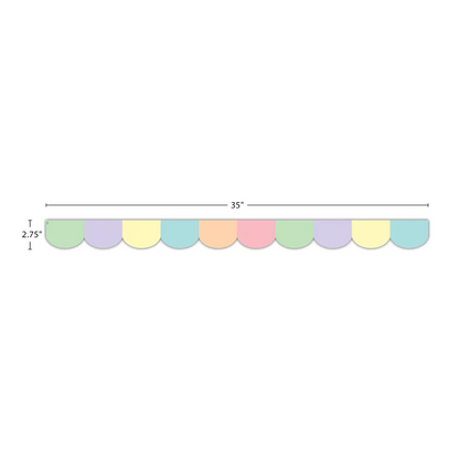 Pastel Pop Scalloped Die-Cut Border