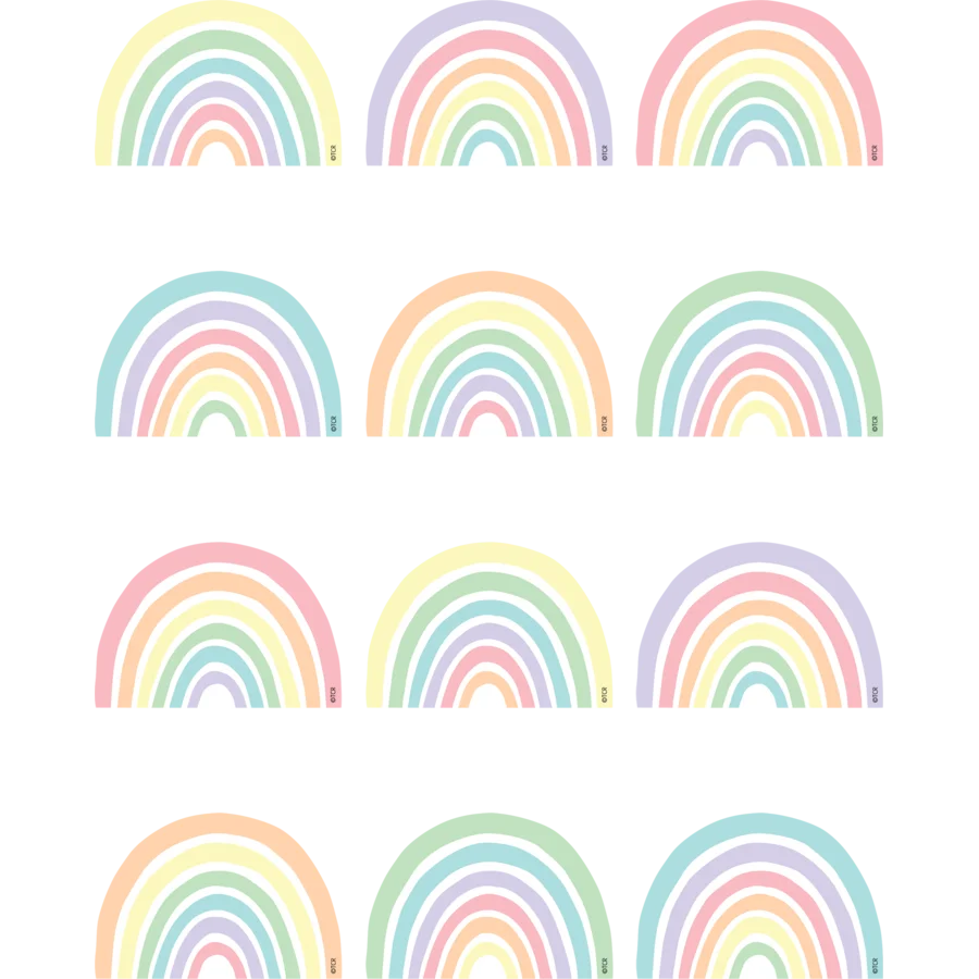 Pastel Pop Rainbows Mini Accents
