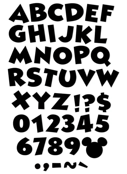 Mickey Mouse Throwback Deco Letters