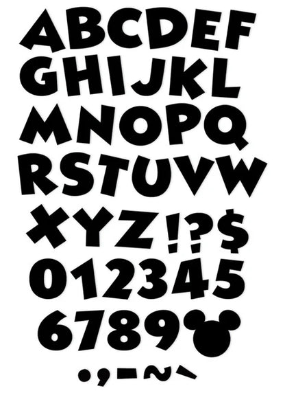 Mickey Mouse Throwback Deco Letters