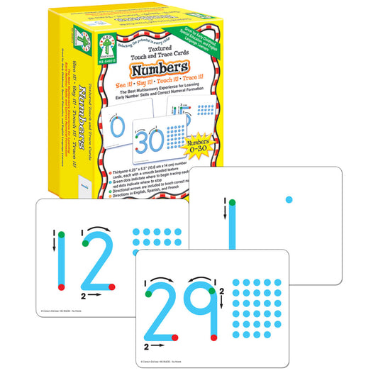 Textured Touch and Trace: Numbers Early Learning Manipulative Grade PK-3