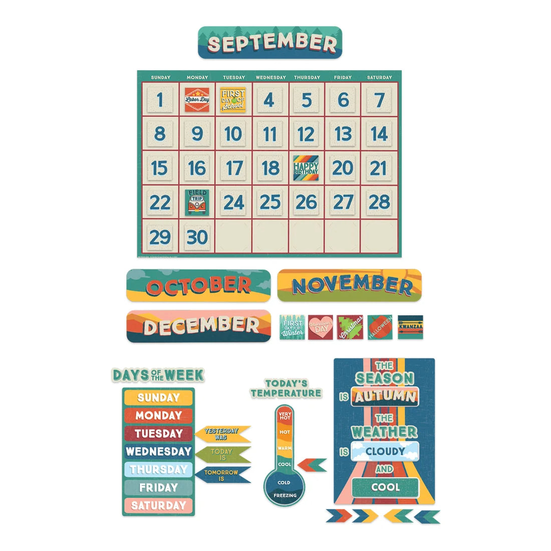 Adventurer Calendar Bulletin Board Set