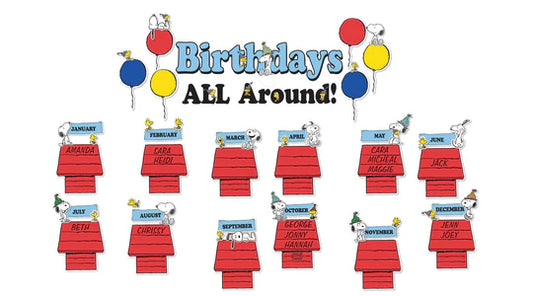 Eureka Peanuts Reboot Birthdays Mini Bulletin Board