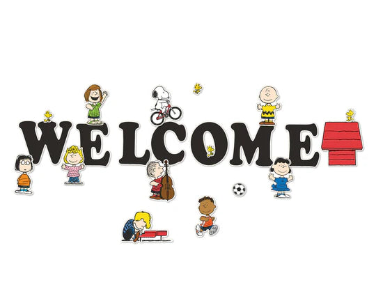 Eureka Peanuts Giant Welcome Classroom Bulletin Board