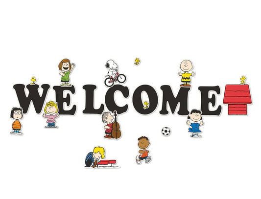 Eureka Peanuts Giant Welcome Classroom Bulletin Board