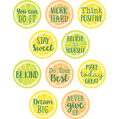 Lemon Zest Positive Sayings Accents