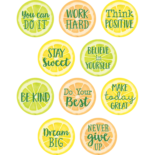 Lemon Zest Positive Sayings Accents