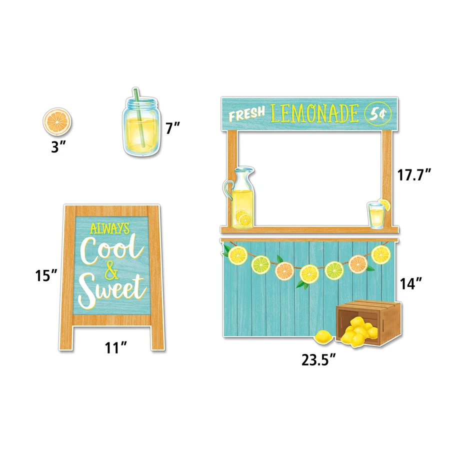 Lemon Zest Lemonade Stand Bulletin Board