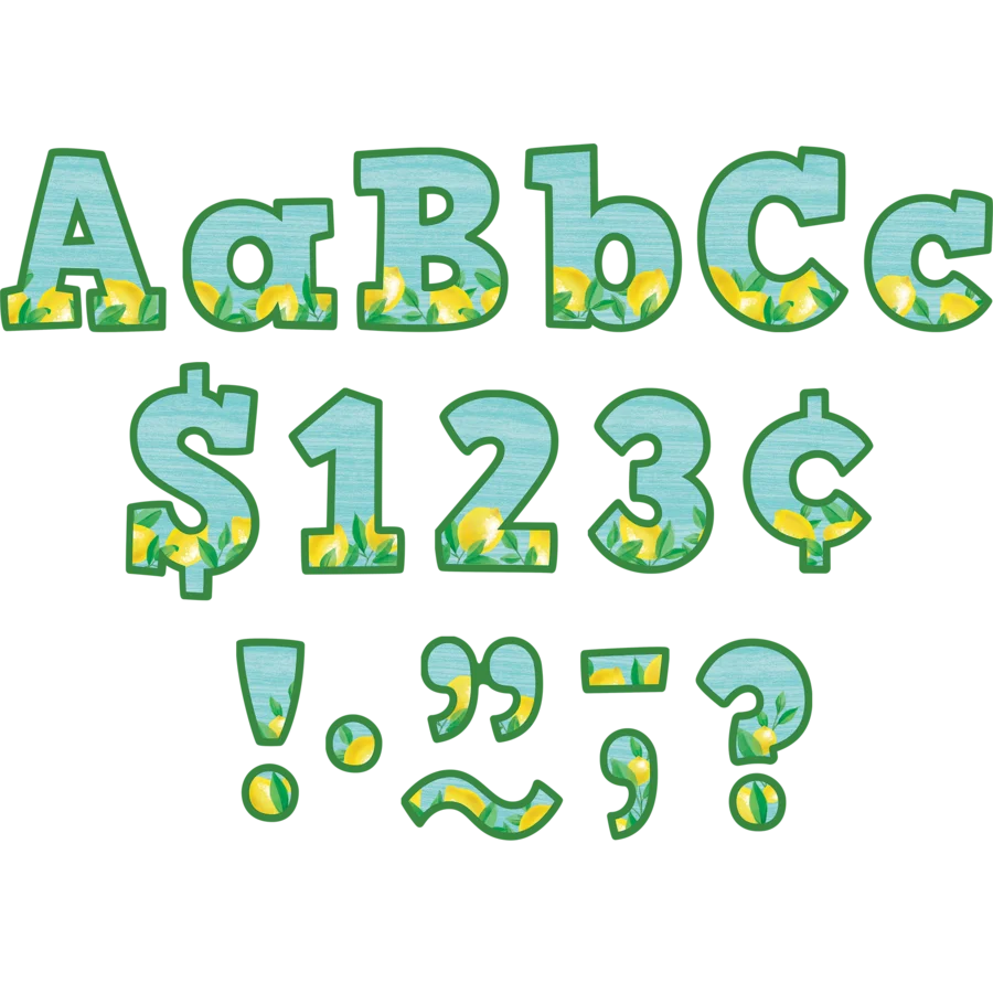 Lemon Zest Bold Block Letters Combo Pack