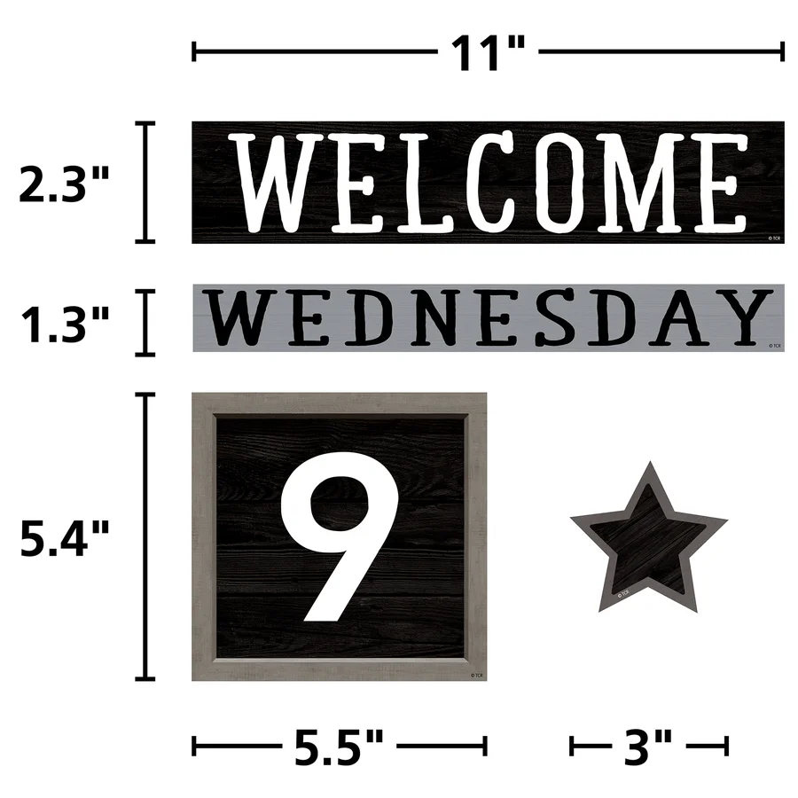 Modern Farmhouse Perpetual Calendar Mini Bulletin Board