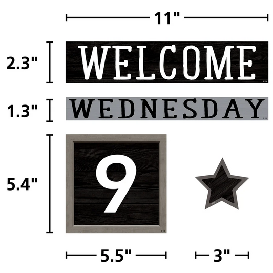 Modern Farmhouse Perpetual Calendar Mini Bulletin Board
