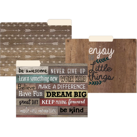 Farmhouse Chic File Folders