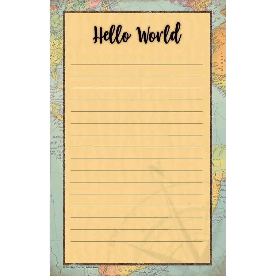 Travel the Map Notepad