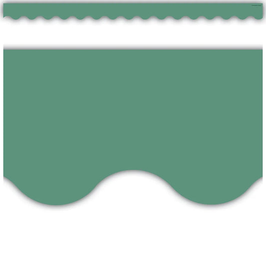Eucalyptus Green Scalloped Border Trim