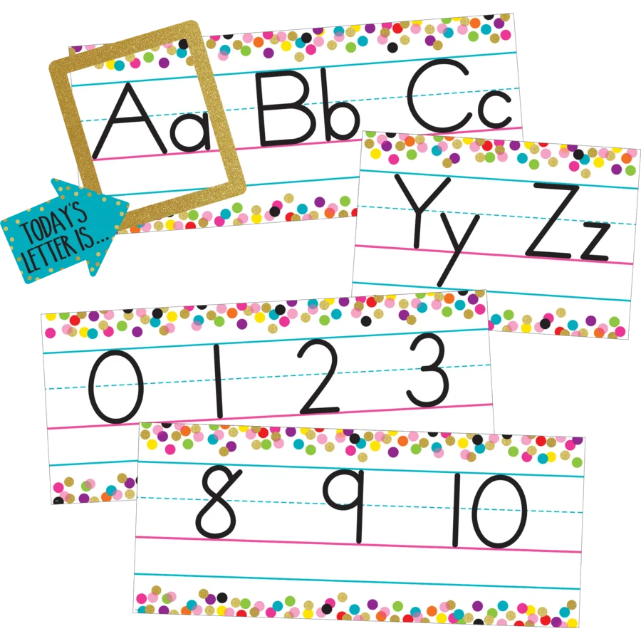 Confetti Alphabet Line Bulletin Board