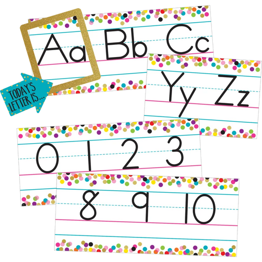 Confetti Alphabet Line Bulletin Board