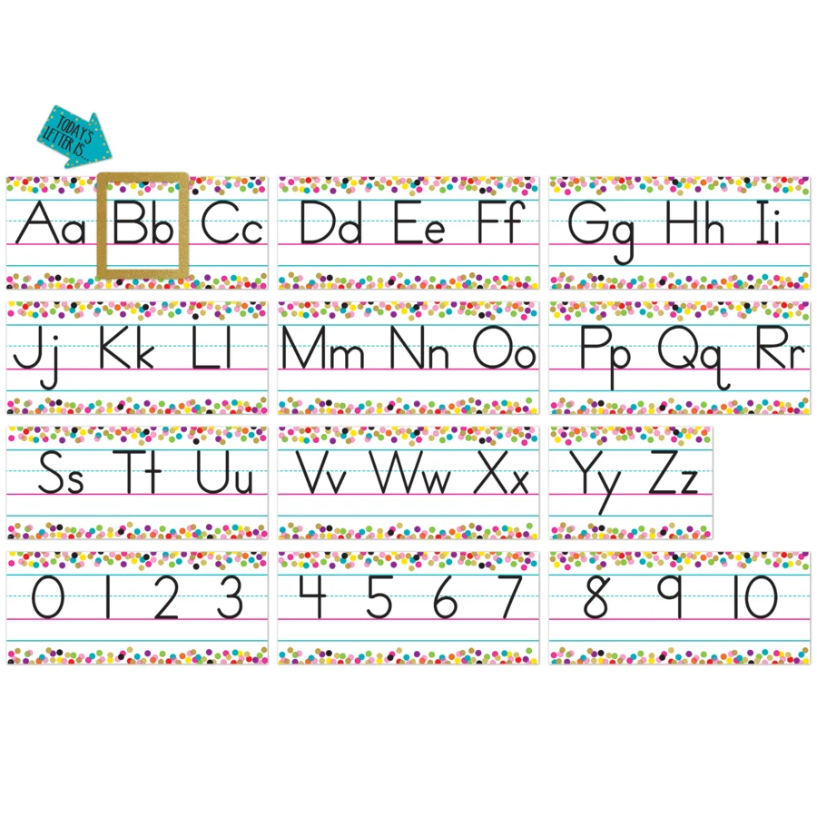 Confetti Alphabet Line Bulletin Board