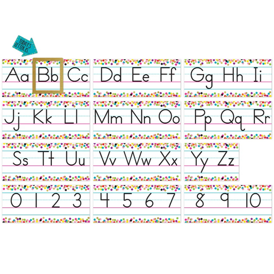 Confetti Alphabet Line Bulletin Board