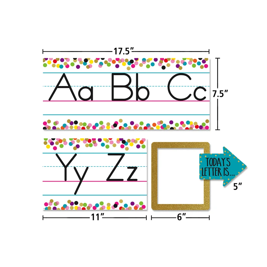 Confetti Alphabet Line Bulletin Board