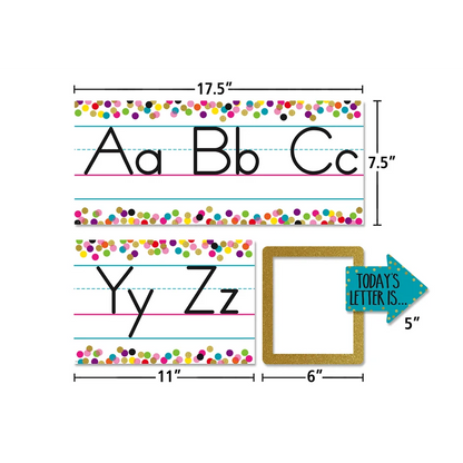 Confetti Alphabet Line Bulletin Board
